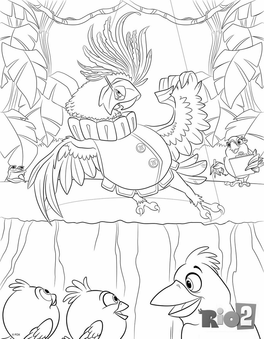 coloriage rio 2 hector fait le show